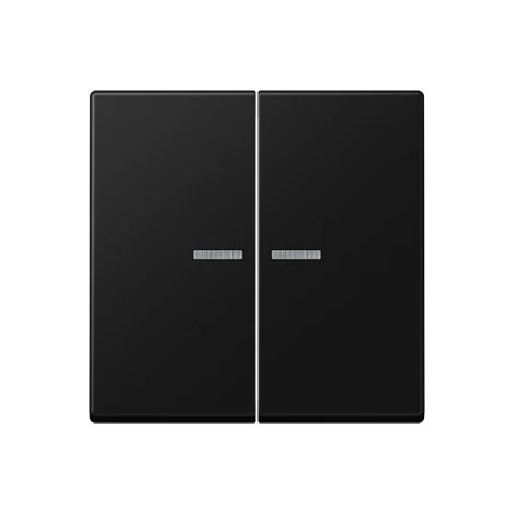 Jung Tecla 2 vías, con guía de luz, duroplasto lacado, serie A, negro grafito mate A 595 KO5 SWM