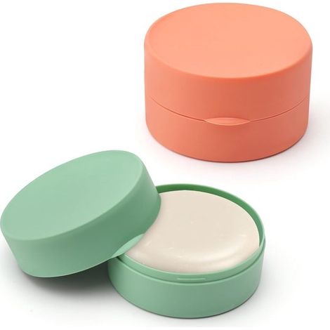 Juego de 2 jaboneras redondas de plástico tapa, Jabonera pequeña impermeable viaje, Dispensador jabón redondo resistente guardar baño gimnasio (1/5)