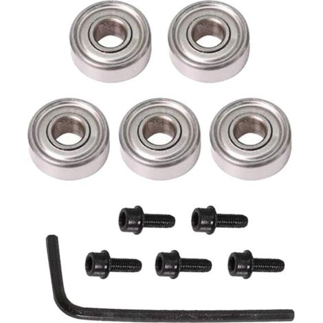 Kit di cuscinetti per fresa, supporto per cuscinetto della testa di taglio, per cuscinetti a sfera, diametro interno 4,76 mm, diametro esterno 12,7 mm.