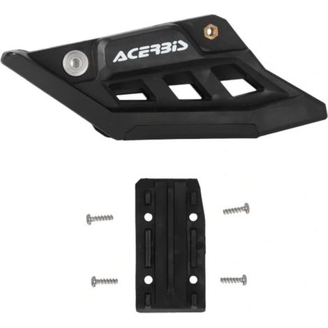 Guía de cadena Acerbis para KTM EXC / excf / EXC-F / XC-W / xcfw '24-'25, SX / SXF / XC / XC-F '23-'25 Husqvarna TE / FE '24-'25, TC / FC '23-'25 GAS GAS '24-'25 (inserto inferior reemplazable) Negro