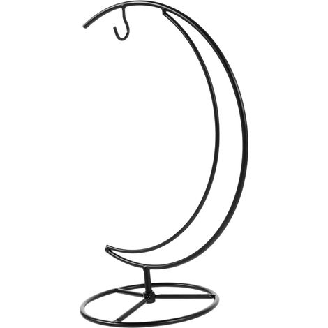 2 Pièces support de plantes d'intérieur piedestal pour plantes supports de pots de fleurs metal cintres d'ornement suspendu indoorflower rack Black (1/5)