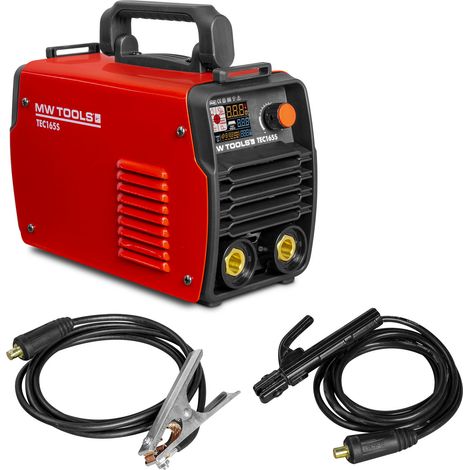 Mw Tools – Poste à souder MMA 160A – Écran LCD – Soudage TIG lift – 230V – Cycle de travail 30% – Accessoires inclus – TEC165S (1/5)