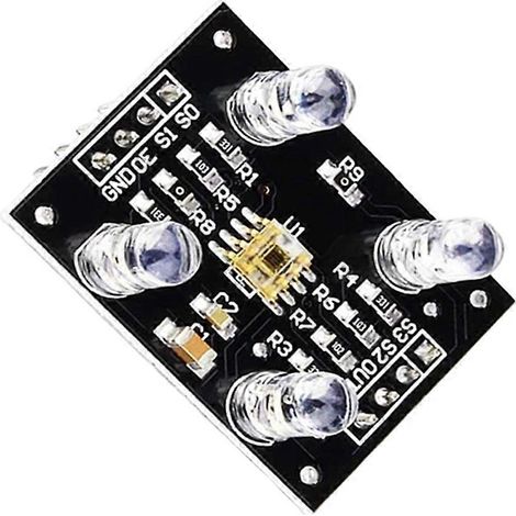 Capteur de reconnaissance de couleurs TCS3200 : module de capteur de couleurs TCS3200, carte de détection et de reconnaissance des couleurs RVB pour microcontrôleur Arduino. (1/5)