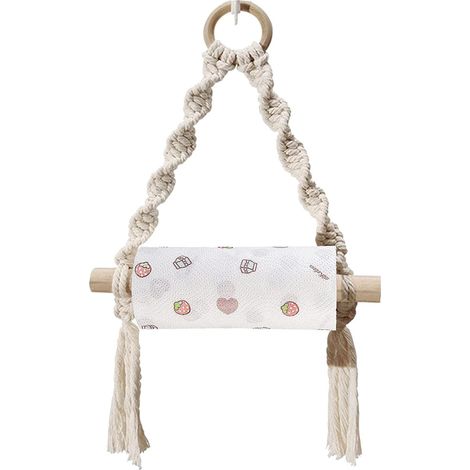 Distributeur de papier essuie-tout de style bohème pour salle de bain, support de rouleau de papier sous armoire, sans perçage, à suspendre (1/5)