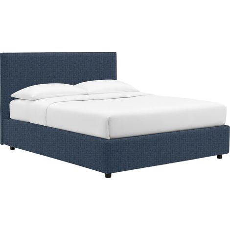 Letto Singolo Ilford, Sfoderabile, Contenitore Made in Italy, blu