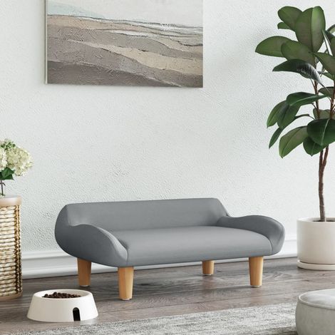 Cama para perros de tela gris claro 70x40x24 cm vidaXL