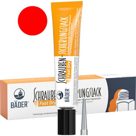 Bäder Schraubensicherungslack Fast Dry 20 ml Tube rot 12 Stk