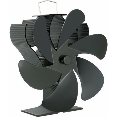 Ventilatore per stufa a legna a 6 pale – Silenzioso ed ecologico – Distribuzione ottimale del calore – Per camini e stufe a gas (1/5)