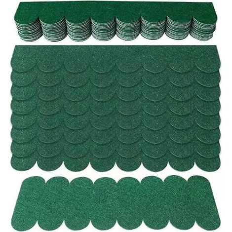 Lot de 32 feuilles de feutre bitumé autocollant pour nichoirs, mini-bardeaux de toiture, toiture de nichoir. (1/5)