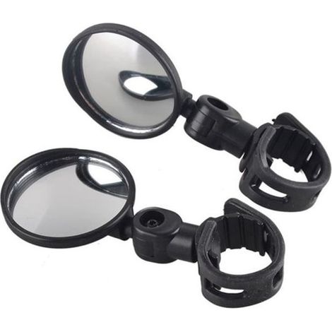 Rétroviseur Vélo Noir - VORCOOL - 2 pcs - Réglable et Résistant aux Rayures (1/5)