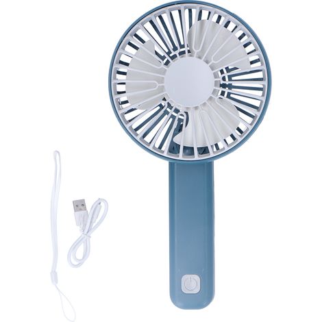 Mini-ventilateur ABS pliable, portable et rechargeable par USB, de poche avec ceinture, pour bureau (1/5)