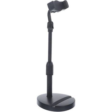 Verstellbarer Tisch-Handyständer, tragbare Handyablage, teleskopischer Handyhalter – 24 x 13 x 11,5 cm – Schwarz (1/4)