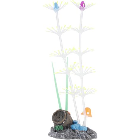Corail Plume En Silicone - Décoration Aquarium Avec Effet Fluorescent - Ornements Réalistes Pour Eau Douce Et Salée - Lot De 1 (1/5)