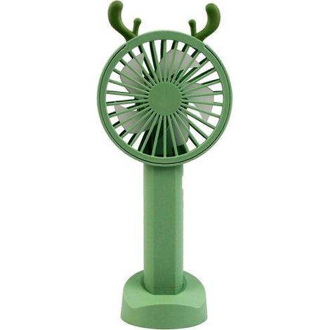Ventilateur de bureau rechargeable à main avec socle, motif dessin animé, cadeau idéal pour la fête des enseignants (1/4)