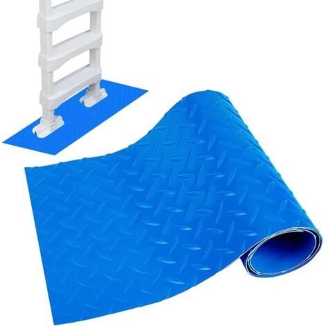 Leitermatte für Schwimmbecken – Rutschfestes PVC – Chevron-Muster, 60 x 23 cm (1/5)