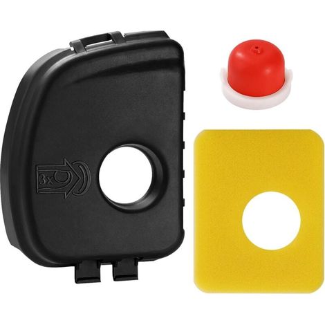 595660 Air Filter Cover and 799579 Foam Air Filter and 594281 Primer Pump, compatible with Briggs & Stratton 590581 08P502 08P602 09P602 MUMU (1/4)