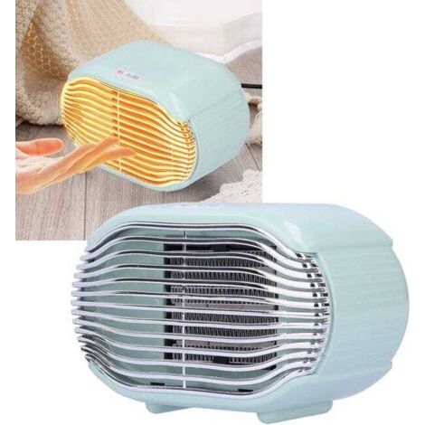 Radiateur Soufflant, 800 W Mini Radiateurs électriques d'hiver Chauffage Portable Rapide à économie d'énergie, la Maison 220 V EU(vert) (1/5)