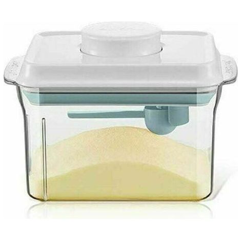 QORVA-Stockage de lait en poudre, Boîte de lait en poudre, distributeur de lait en poudre avec grattoir et cuillère, Boîte de rangement pour aliments pour bébés pour céréales(1.7L)-Fei Yu (1/4)