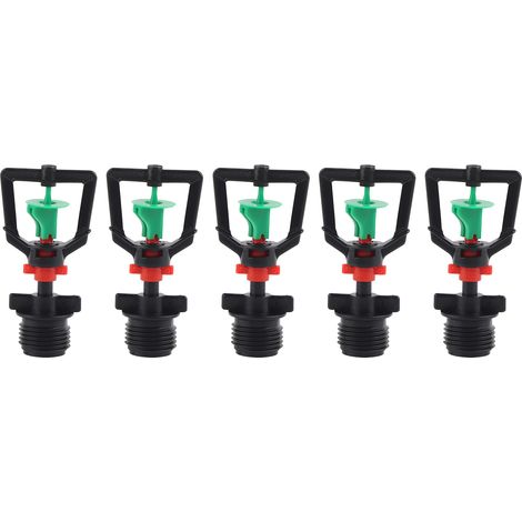 Lot de 5 buses d'arrosage rotatives à filetage mâle G1/2 pour l'irrigation de jardin (1/5)