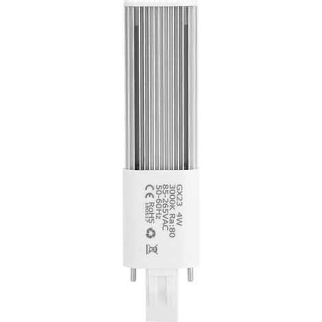Lampe LED compacte 4W à 2 broches, ampoule tubulaire à économie d'énergie, 85-265V (blanc chaud, GX23) (1/5)