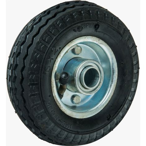Werka Pro – Roue gonflable 6'' 160x50 – Axe déporté – Caoutchouc naturel et recyclé – Compatible chariots et remorques