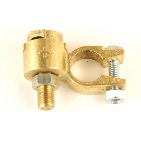 Oc-Pro – Cosse de batterie double serrage positive – Diamètre passage câble 12.5 mm – Pour connexions sécurisées et durables