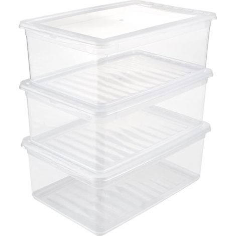 Okt Cajas de almacenamiento transparentes lote de 3 (1/5)