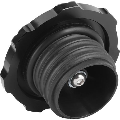 Bouchon de réservoir rétro en aluminium billette forme fleur noir hauteur 1 7/8 pouces pour moto (1/5)