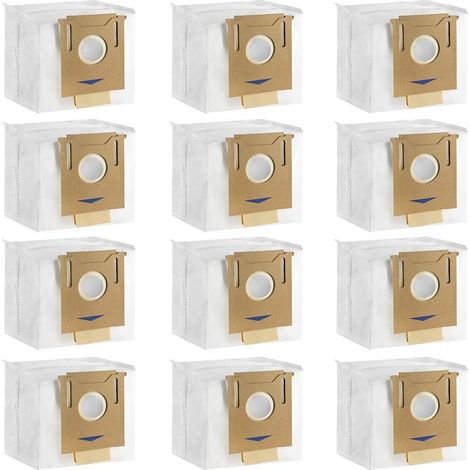 Lot de 12 sacs d'aspirateur pour ECOVACS DEEBOT N8+ N8 Pro+ N8 Pro Plus T8 T8+ T8 AIVI T8 AIVI+ T8 MAX T9+ DX93 DDX96 Yeedi Vac Station Aspirateur Pièces de rechange Accessoires (1/5)