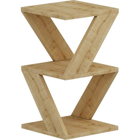 Beistelltisch aus Holz "Albeni" - 30 x 30 x 50 cm - Eiche Saphir