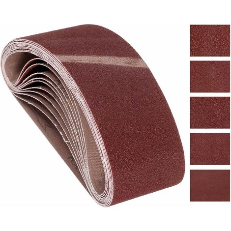 15 Pcs Bandes Abrasives 100mm x 610mm Pour Ponceuse À Bande (1/5)