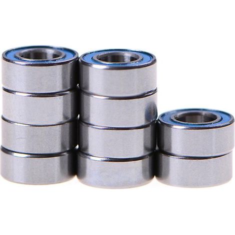 10 roulements à billes miniatures étanches en caoutchouc MR105-2RS, 5 x 10 x 4 mm, bleu-FFY (1/4)