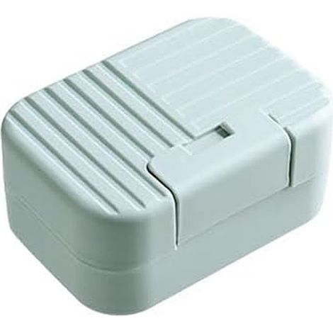 Boîte à Savon de Voyage, 1 Porte-Savons en Plastique étui à Savon Boite à Savon Portable avec Couvercle pour Salle de Bain Lavabo Voyage Bleu (1/5)