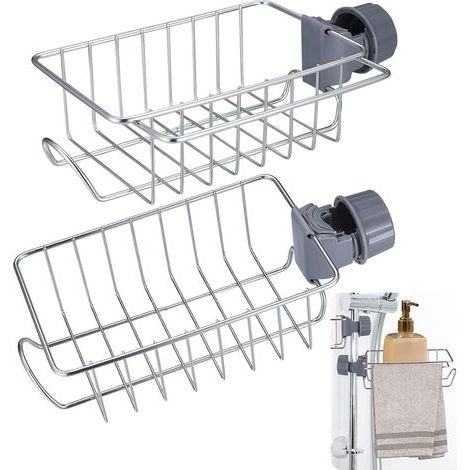 Estante de ducha sin taladrar, jabonera colgante, estante de baño de acero inoxidable 304, estante de almacenamiento para baño, cocina (1/5)