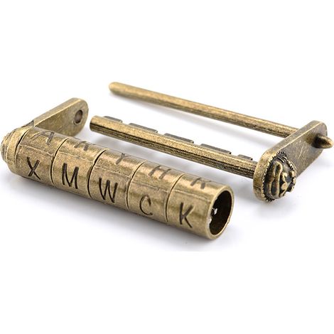 Cadenas vintage style antique anglais, serrure décorative avec clé pour rangement et sécurité (1/5)
