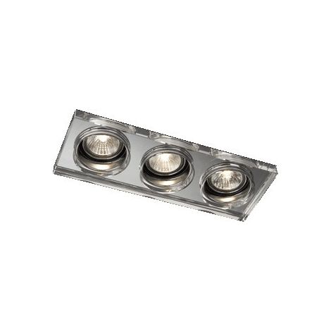 Luminaire déco rectangle chrome encastré triple Narbonne 3x50w 230v PHILIPS 595631181 (1/3)