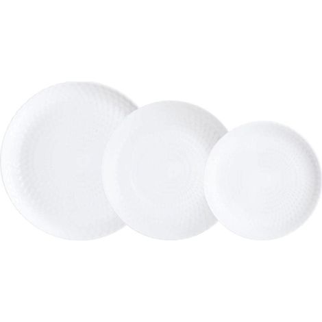 Luminarc Pampille Bianco Stoviglie Opal 18 Pezzi - 6 Persone Bianco (1/5)