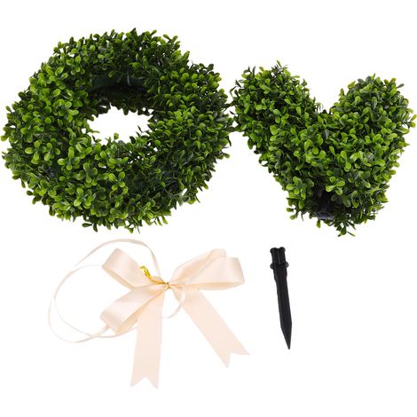 Arbre topiaire artificiel en forme de lapin, réaliste, pour Pâques et le printemps, avec nœud, pour décoration intérieure et extérieure, 55 cm / 21,7 pouces, tuteur à boule unique, non illuminé (1/5)