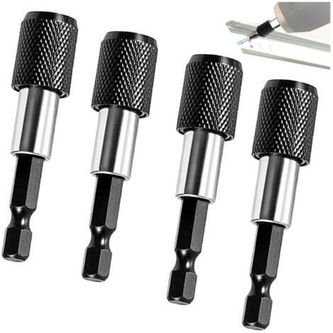 4 Pieces Magnetic Bit Holder, 1/4" 60mm Impact Driver Bit Holder, Hex Shank Magnetic Screwdriver Bit Holder, Magnetic Screwdriver Extension, Screwdriver Extension Hex Shank (1/5)