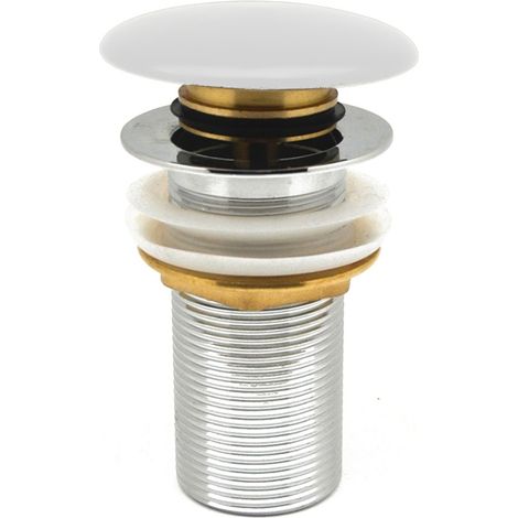 PILETTA CLICK-CLACK LAVABO "FANCY MATT" SENZA TROPPO PIENO Misura: Bianco Opaco (1/3)