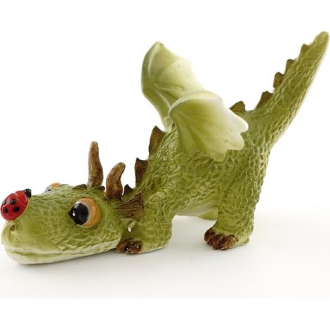 Top collezione 4414 miniature Fairy Garden & terrario mini Dragon giocare con coccinella statue, Small (1/4)