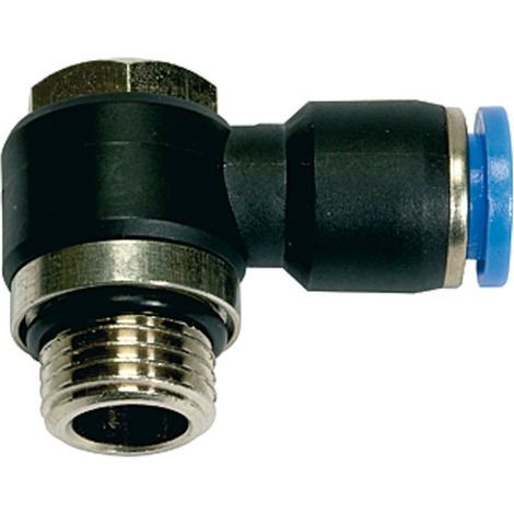 Riegler L-Steckverschraubung »Blaue Serie« drehbar, G1/4 a., max.15, Ø8mm (1/3)