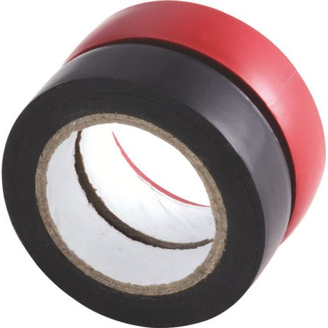Rouleaux adhesifs 15 mmx10 m rouge et noir X 2 - AUTOBEST