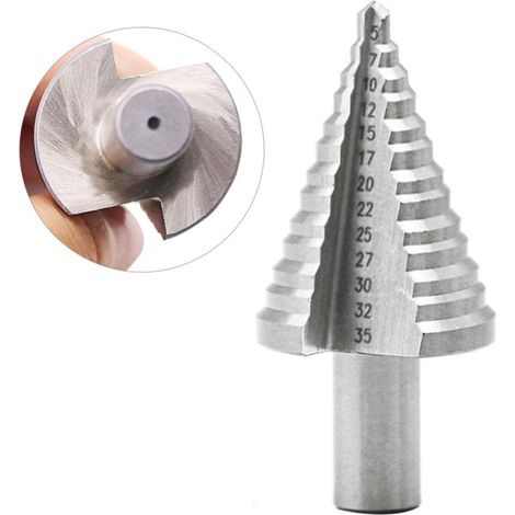 Coffrets De Forets Ouvreur De Trou Portable En Acier À Grande Vitesse En Argent Durable Étagé Léger 5-35 Mm Multifonctionnel