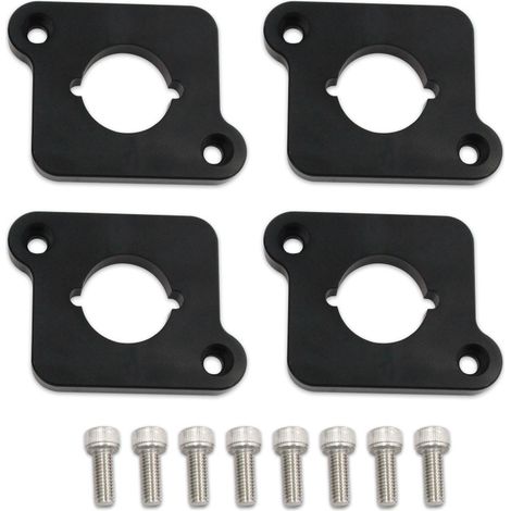 Plaques d'adaptation pour bobines d'allumage 1.8T vers 2.0TFSI, compatibles avec VW Golf GTI, Jetta, Beetle et Passat, et Audi A3, A4, A6 et TT, noires.