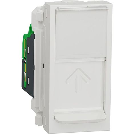 prise rj45 - 1 module - cat6a - ftp - blanc - schneider electric nu344818 (1/3)