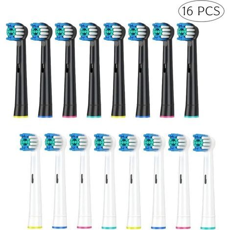 Ersatzbürstenköpfe für Oral-B (16er-Packung), Präzisionsbürstenköpfe für eine gründliche Reinigung, kompatibel mit den elektrischen Zahnbürsten Pro1000, Pro3000, Pro5000 und Pro7000 (1/5)