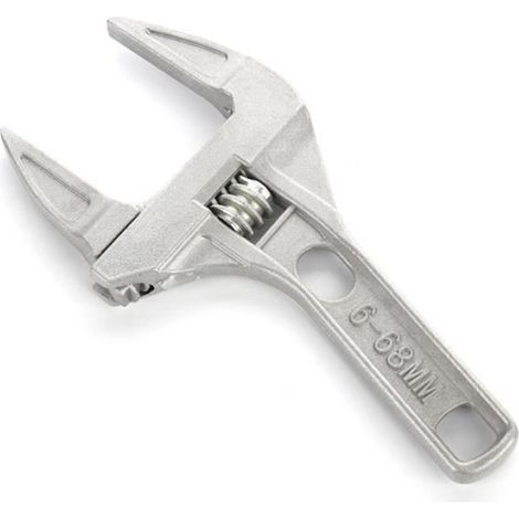 Clé Installateur Évier - Clé Plomberie Multifonction pour Robinets et Raccords Sanitaires - Tête Réglable 6 à 68 mm - Aluminium - 1 Pièce (1/4)
