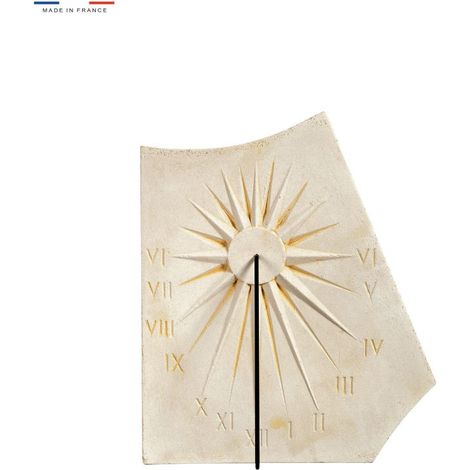 Cadran solaire motif Soleil Déco pierre naturelle 33cmx42cm