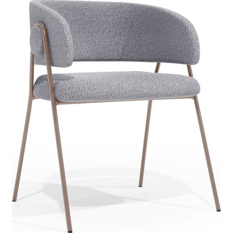 Dining Chair - Upholstered in Fabric - Roaw Light grey